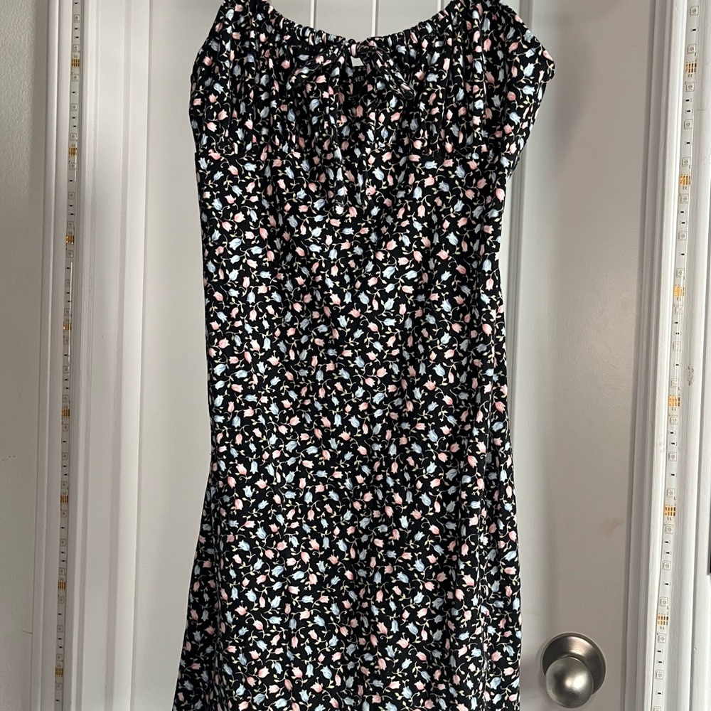 Floral Black Dress